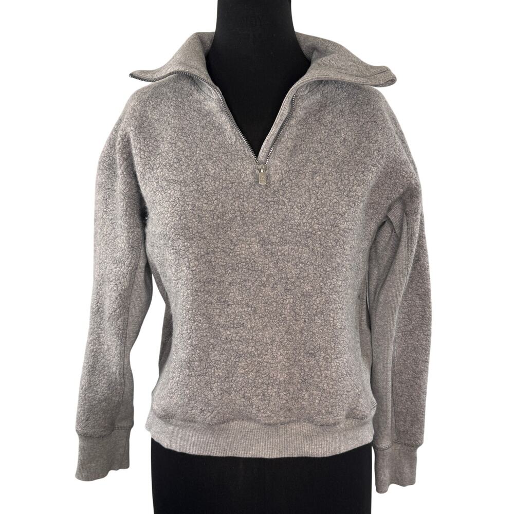 LULULEMON Stand Out Sherpa Jacket Mesh Lined Drop Shoulder Half Zip Pullover